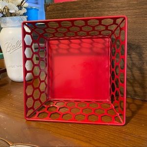 Target Brand Red Metal Basket